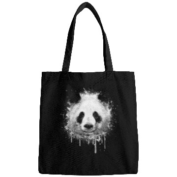 Discover Cool Artistic Panda Portrait (watercolor design) Bags