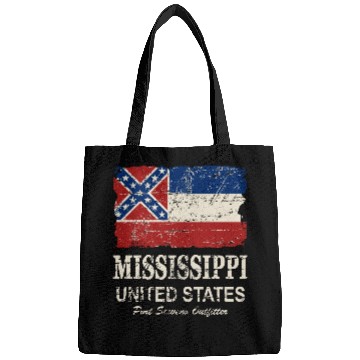 Discover Mississippi Flag - Vintage Look Bags