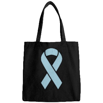 Discover Light Blue Prostate Cancer Ribbon Bags