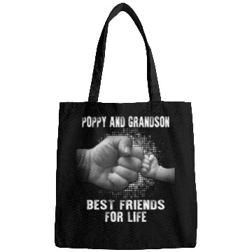 Discover Poppy And Grandson Best Friends For Life Bags