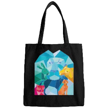 Discover Lion Rabbit Cat Horse Dog Goat Low Polygon Bags