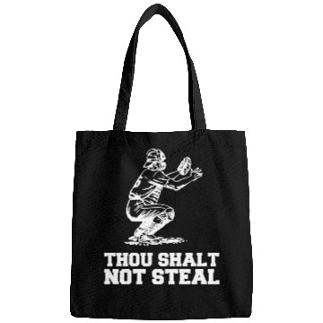 Discover Thou Shalt Not Steal Baseball Catcher Joke Bags