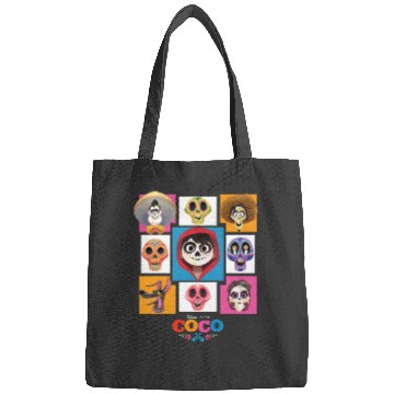 Discover Disney Pixars Coco Main Characters Group Shot Chest Panels Bags