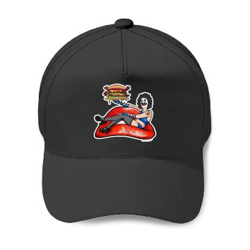 Discover Dr. Frankenburger Bobs Burgers Rocky Horror Parody Baseball Caps