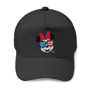 Discover Disney - Minnie Flag Glasses Baseball Caps