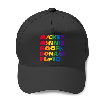 Discover Disneyss Mickey Friends Name Stack Pride Baseball Caps