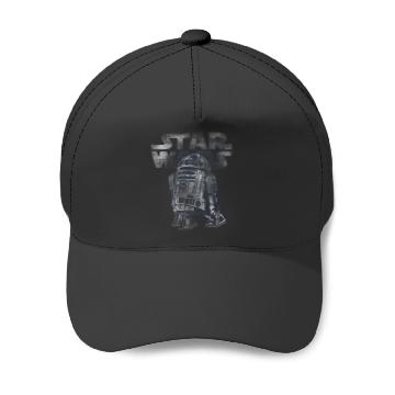 Discover Star Warss R2D2 Vintages Distressed C2 Disney Baseball Caps