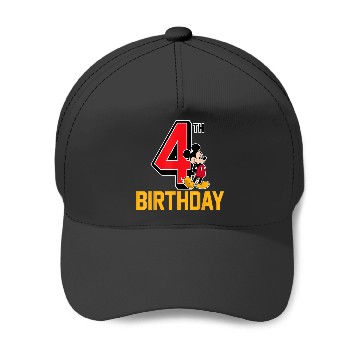 Discover Disney Mickey Mouse My 4th Birthday Baseball Caps