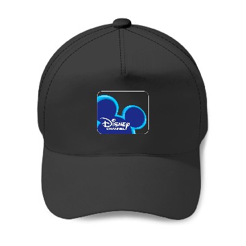 Discover Disney Channel  Mickey Mouse Blue Retro 2000s Logo Baseball Caps