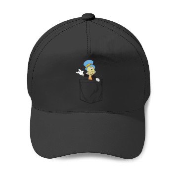 Discover Disneyss Pinocchio Jiminy Cricket Faux Pocket Baseball Caps