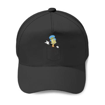 Discover Disneyss Pinocchio Jiminy Cricket Faux Pocket Baseball Caps