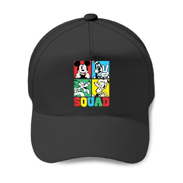 Discover Disney - Mickey, Goofy, Donald, Pluto Squad Grid T-Shirt Baseball Caps