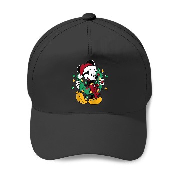 Discover Disney Mickey Mouse Christmas Lights Raglan Baseball Tee Baseball Caps