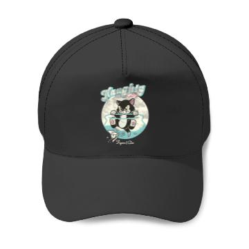 Discover Disney Pinocchio Naughty Kitty Figaro & Cleo Retro Big Logo Baseball Caps