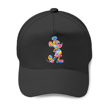 Discover Disney Mickey Mouse Pride Pose Rainbow Icon Fill Doodles Baseball Caps