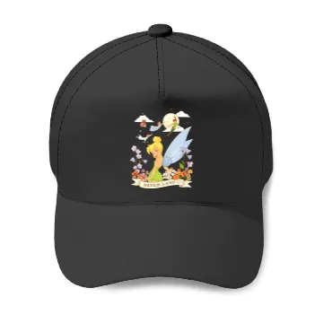 Discover Disney Peter Pan Tinker Bell Never Land Flowers and Flight Baseball Caps