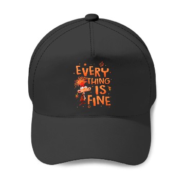 Discover Disney Pixar Inside Out 2 Everything Is Fine Anxiety Logo Baseball Caps