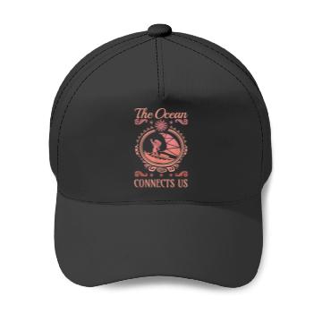 Discover Disney Moana The Ocean Connects Us Coral Graphic Baseball Caps