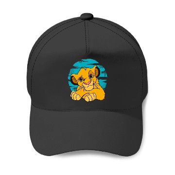 Discover Disney The Lion King Young Simba Resting Blue 90s Baseball Caps