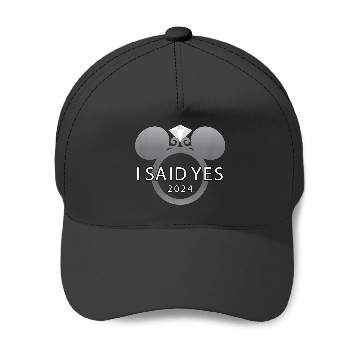 Discover Disney I Said Yes 2024 Engagement Ring Proposal Mickey Baseball Caps