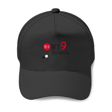 Discover disney mickey mouse balloon its my 9th birthday Baseball Caps