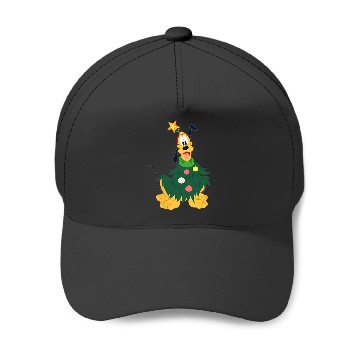 Discover Disney Pluto Holiday Christmas Tree Costume Corner Art Baseball Caps