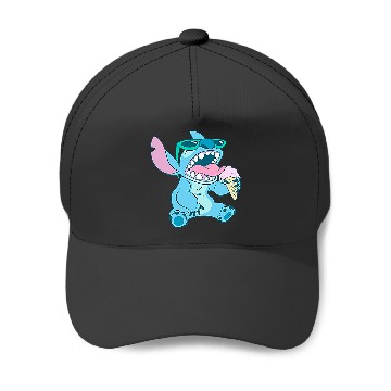 Discover Disney Lilo & Stitch Eating Ice Cream Retro Pocket Logo Baseball Caps