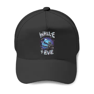 Discover Disney Pixar WALL-E Airbrush WALL-E And EVE Space Love Baseball Caps