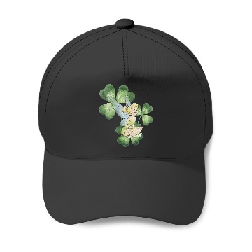 Discover Womens Disney Peter Pan St. Patrick's Day Tinker Bell Clover Retro V-Neck Baseball Caps