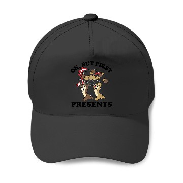 Discover Disneys Christmas Chip Dale Ok But First Presents Baseball Caps