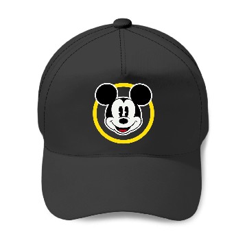 Discover Amazonss Essentials Disney Smiling Mickey in Yellow Circle Baseball Caps