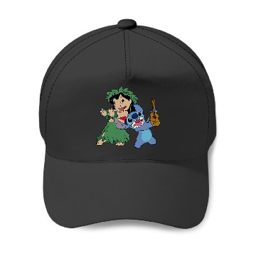 Discover Disney Lilo Stitch Hawaiian Tropical Hula Lessons Duo Baseball Caps