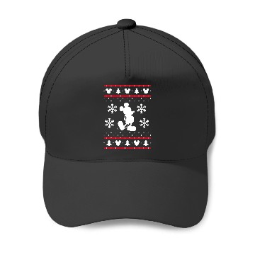 Discover Disney White Mickey Mouse Holiday Baseball Caps