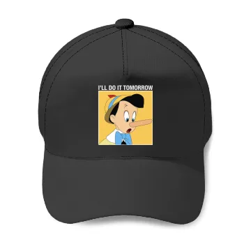 Discover Disney Pinocchio I'll Do It Tomorrow Baseball Caps