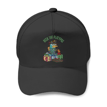 Discover Disney Phineas and Ferb Christmas Perry Deck The Platypus Baseball Caps