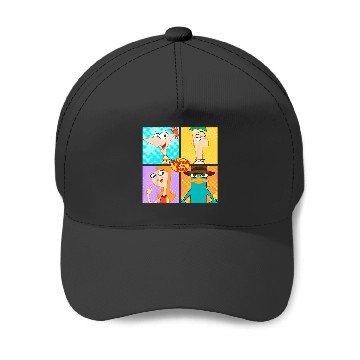 Discover Disney Phineas And Ferb Character Box Up Baseball Caps