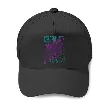 Discover Disney Descendants Group Gradient Outline Poster Baseball Caps