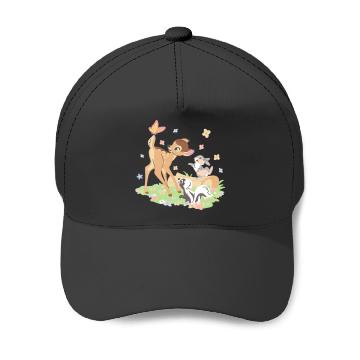 Discover Disney Bambi Thumper & Flower Pastel Spring Easter Butterfly V-Neck Baseball Caps