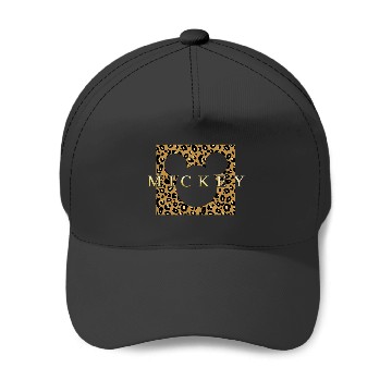 Discover Disney Mickey Mouse Gold Cheetah Print Box Baseball Caps