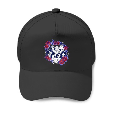 Discover Disney Princesses Group Shot Rose Circle Smile Baseball Caps