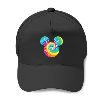 Discover Disney Mickey Mouse Icon Rainbow TieDye Short Sleeve Baseball Caps