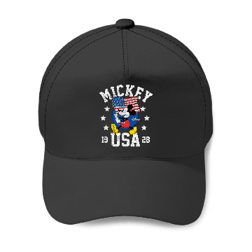 Discover Disney Mickey Waving Flag USA Baseball Caps
