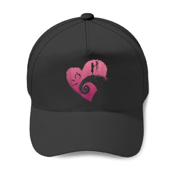 Discover Disneys nightmare bee christmas jack and sally Hearts Baseball Caps