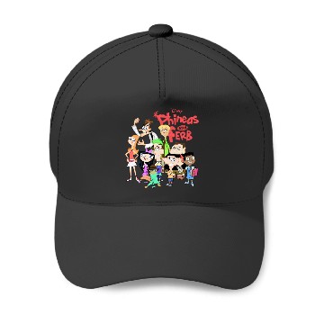Discover Disney Phineas And Ferb The Group Logo Baseball Caps