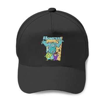 Discover Disney Pixar Monsters Inc. Mike Sully Boo Group Poster Baseball Caps