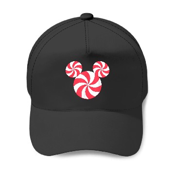 Discover Disneyss New Mickey Icon Christmas Peppermint Candy Holiday Baseball Caps
