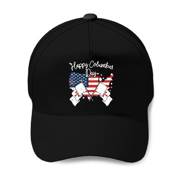 Discover Happy Columbus Day Baseball Caps