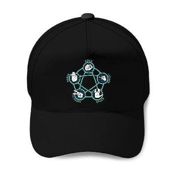 Discover Rock Paper Scissors Lizard Spock Game Baseball Caps
