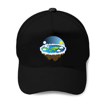 Discover Flat Earth Baseball Caps