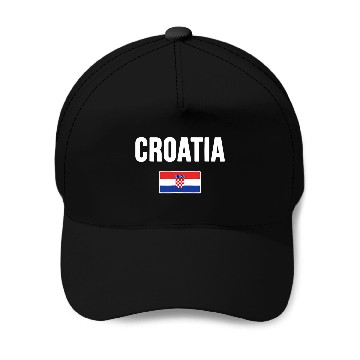 Discover Croatia Baseball Caps Flag
